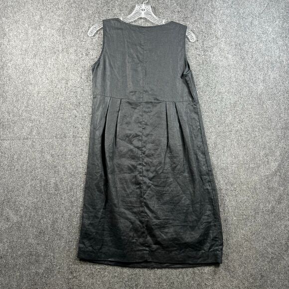 J. Jill Dress Women's Extra Small Black 100% Linen Sleeveless Scoop Neck - Picture 6 of 7